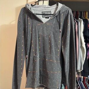 Brooklyn Cloth Geometric Gray Women's Cowl Neck Sweater